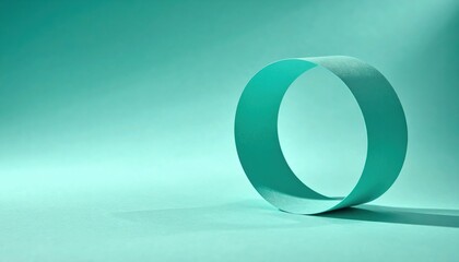 Poster - Dynamic circular paper sculpture studio art installation minimalist close-up creative design concept