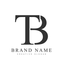 Aufkleber - TB trendy logotype template. Initial letter t and b classic font style. Creative logo for company name or identity.