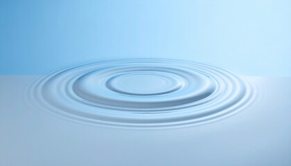 Poster - Water ripple effect demonstration tranquil setting visual art calm environment close-up view fluid dynamics concept