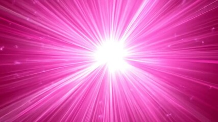 Wall Mural - Vibrant Pink Light Rays Creating a Dynamic Energy Burst Effect.