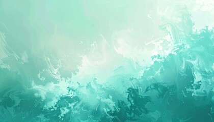 Poster - Dynamic waves crashing in turquoise tides coastal landscape digital art calm environment aerial view serenity concept