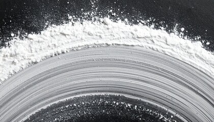 Poster - Creative flour design process studio workspace photography minimalist environment close-up view abstract concept