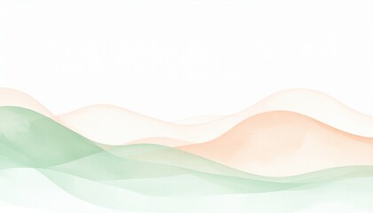 Poster - Gentle flowing waves in soft colors digital art abstract landscape calm environment aesthetic viewpoint