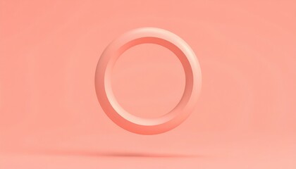 Poster - Floating abstract ring animation in pink background 3d motion graphics creative visuals
