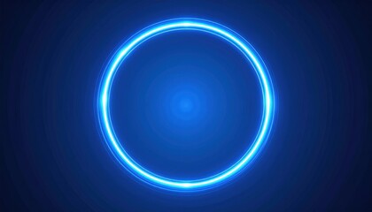 Poster - Dynamic blue light circle animation digital space graphic design futuristic environment abstract concept
