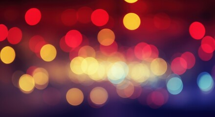 Wall Mural - Abstract Lights Bokeh Red Yellow Blue
