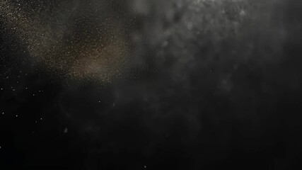 Poster - Abstract Dust Particles Floating in Dark Space, Ethereal and Dreamlike Atmosphere