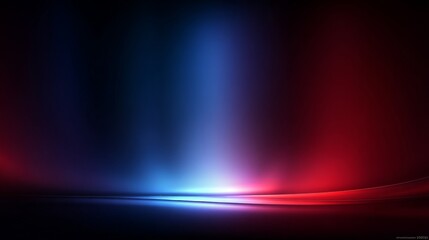 Wall Mural - Abstract Dark Background with Glowing Blue and Red Lights