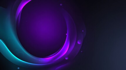Wall Mural - Abstract Purple And Teal Glowing Swirl Background