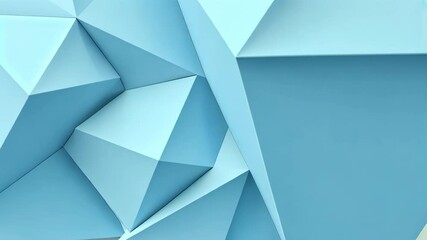 Aufkleber - Geometric Shapes with Soft Blue Tones and Abstract Surface Design Elements