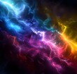 © Danish - Electric Storm: Abstract Lightning with Vibrant, Dynamic Colors