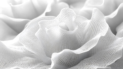 Poster - Abstract white fabric texture delicate weave soft light clean background design element