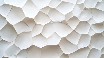 Poster - Abstract white voronoi pattern surface design decorative wall panel structure modern architecture background
