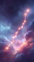 Wall Mural - Celestial Nebula with Glowing Stars and Vibrant Colors
