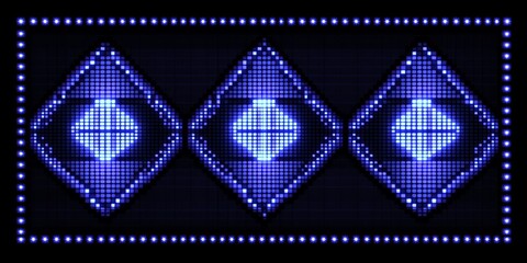 Wall Mural - Abstract Blue Diamond Light Grid Pattern