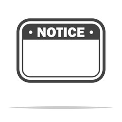 Wall Mural - blank notice sign icon transparent vector isolated