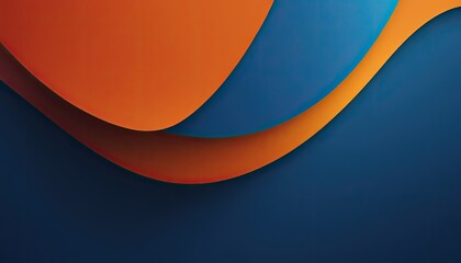 Aufkleber - Dark blue geometric layers with orange folded paper background
3