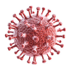 Poster - Microscopic view of a virus showing unique structure and features during a laboratory analysis