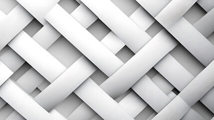 Leinwandbilder - Abstract woven white texture interlocking strips background modern weave pattern graphic design neutral tones minimalist aesthetic clean geometric design contemporary background