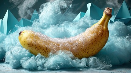 Wall Mural - single banana abstract background