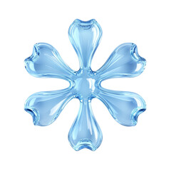 Poster - Elegant crystalline snowflake with intricate detail on a pristine white backdrop