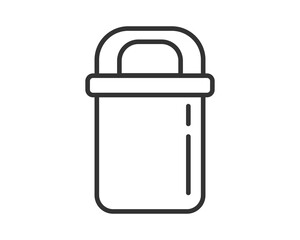 Poster - Minimalist line art of a sleek, modern container with a handle. Represents storage, organization, or containment. Versatile for web design, icons, or infographics.