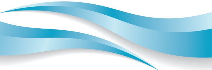 Poster - blue and white business wave banner background. vector