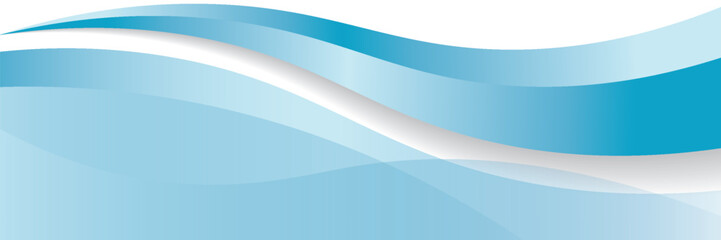 Poster - blue and white business wave banner background. vector