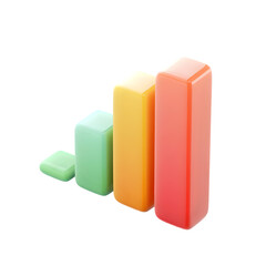 Poster - Multicolored, rectangular shapes arranged in a rising pattern, representing progress and growth.  Visual graphic elements convey information.