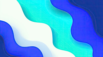 Poster - Abstract wavy layers in vibrant colors