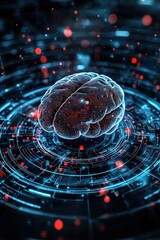 Aufkleber - A futuristic AI-enhanced communication interface visualized, Rare Computing