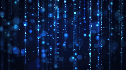 Aufkleber - abstract shimmering blue light streams