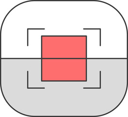 Fototapete - Focus and Crop Image Editing Tool Icon