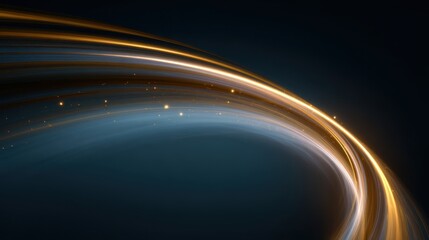 Aufkleber - Abstract light trails on a dark background, creating a sense of movement and energy with a blend of warm and cool colors.