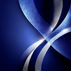 Leinwandbilder - Elegant Abstract: Intersecting Textured Bands on Deep Blue Background, Luminous Center Point