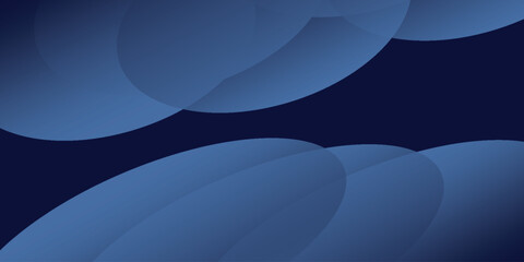 Aufkleber - Abstract blue banner background. Glowing geometric shapes graphic design. Futuristic circle shapes. Suit for presentation, cover, business, poster, booklet