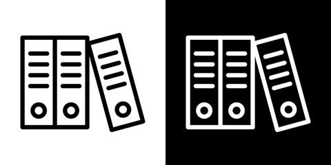 Wall Mural - Binder icon line art, vector set