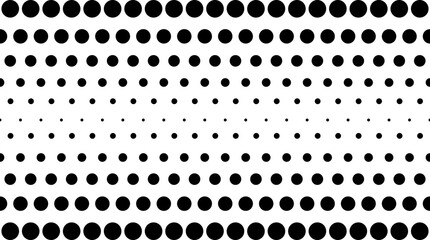Wall Mural - Circles Pattern Fade in and Fade Out Vector Abstract Geometric Technology Background. Black Halftone Triangular Tiles Banner Minimal Style Dynamic Tech Wallpaper