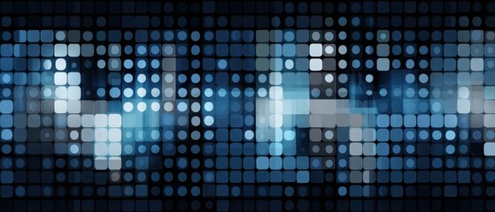 Fototapete - Abstract mosaic tile background in shades of blue and white with a modern geometric design for tech or science
