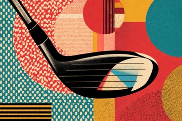 Poster - Abstract illustration of a golf club head.