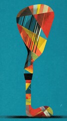 Poster - Abstract graphic design with a colorful, geometric shape.
