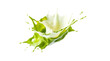 © Rhony - Matcha green tea mixed with milk splashing isolated on transparent background