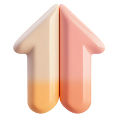 Aufkleber - Vibrant, gradient-filled design of two abstract shapes forming a stylized number one, featuring a smooth, modern aesthetic.