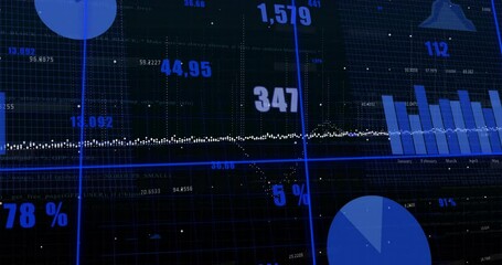 Poster - Central axis intersection being highlighted in dashboard with trend line, bar chart and pie chart