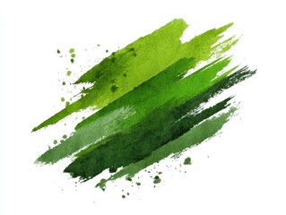 Poster - Dynamic green brushstrokes artistic studio digital artwork creative environment abstract view expression of nature