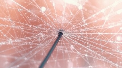 a close up of a black umbrella with a white handle