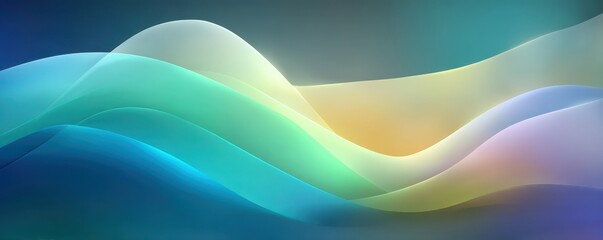 Leinwandbilder - Dynamic colorful waves abstract design digital art modern aesthetic close-up view visual harmony