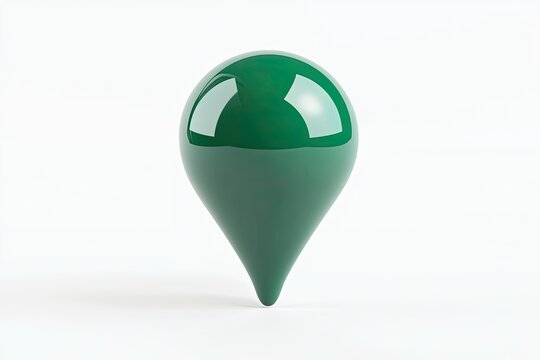 Glossy green marker,  isolated on white background.  Detailed 3D model