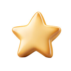 Fototapete - digital rendering of a glossy, golden star-shaped cookie against a vibrant background. the focus is 