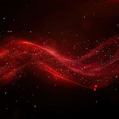 Poster - Red, glowing, swirling abstract